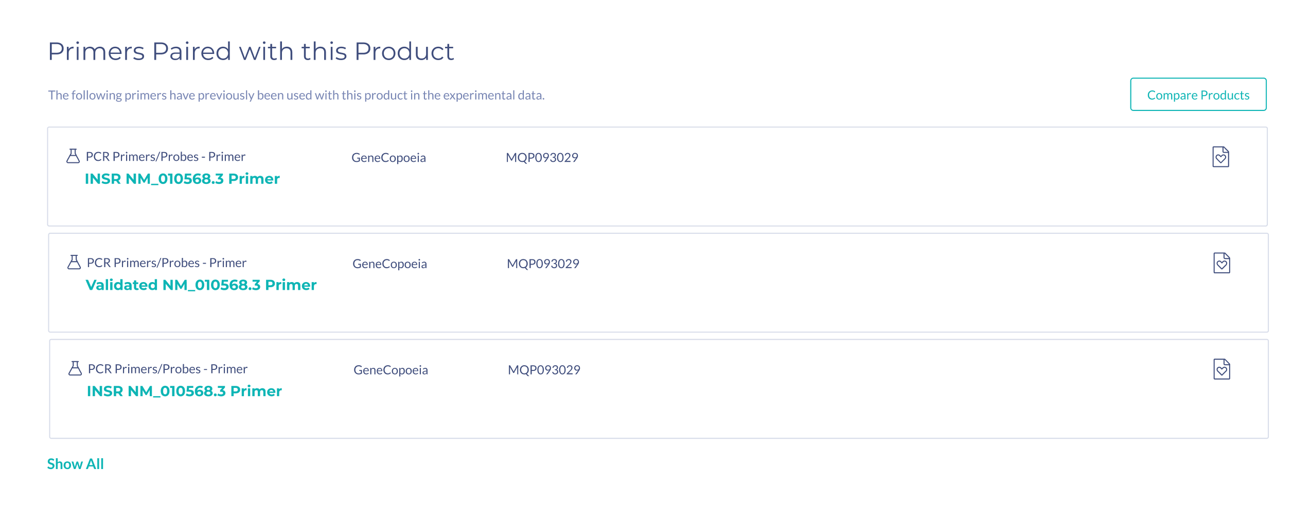 User Test Primer Pairs on Product Page